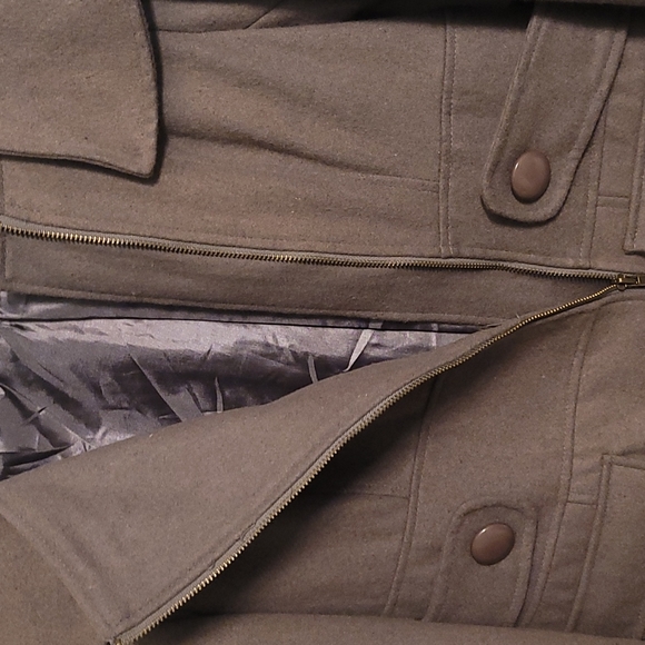 MODCLOTH WOOL BLEND STONE JACKET, SZ LARGE - Picture 11 of 16